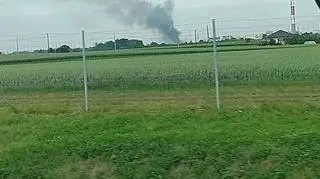 Pożar hal magazynowych w Toruniu