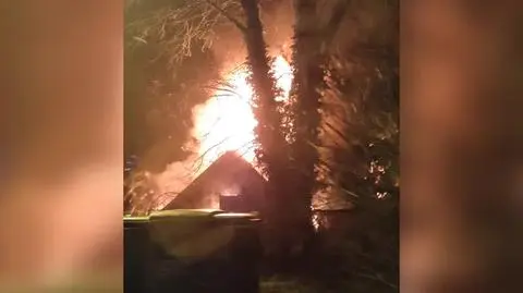 Pożar opuszczonego budynku w miejscowości Owińska