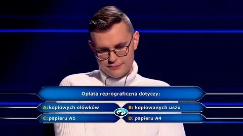 Czego dotyczy opłata reprograficzna? Pytanie z "Milionerów"