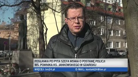 Posłanka pyta szefa MSWiA o postawę policji ws. pomnika ks. Jankowskiego