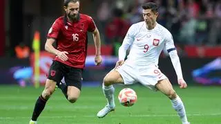 Poland's skipper Robert Lewandowski was well-marked by Albanian defence