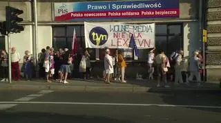 Protest pod hasłem "Wolne media, wolni ludzie" w Przemyślu