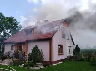 Pożar w miejscowości Trutnowy