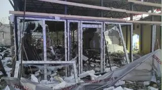 Zniszczenia po rosyjskim ataku na Zaporoże