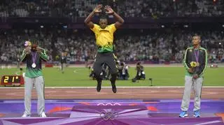 Od lewej: Yohan Blak (srebrny medal) , Usain Bolt i Warren Weir