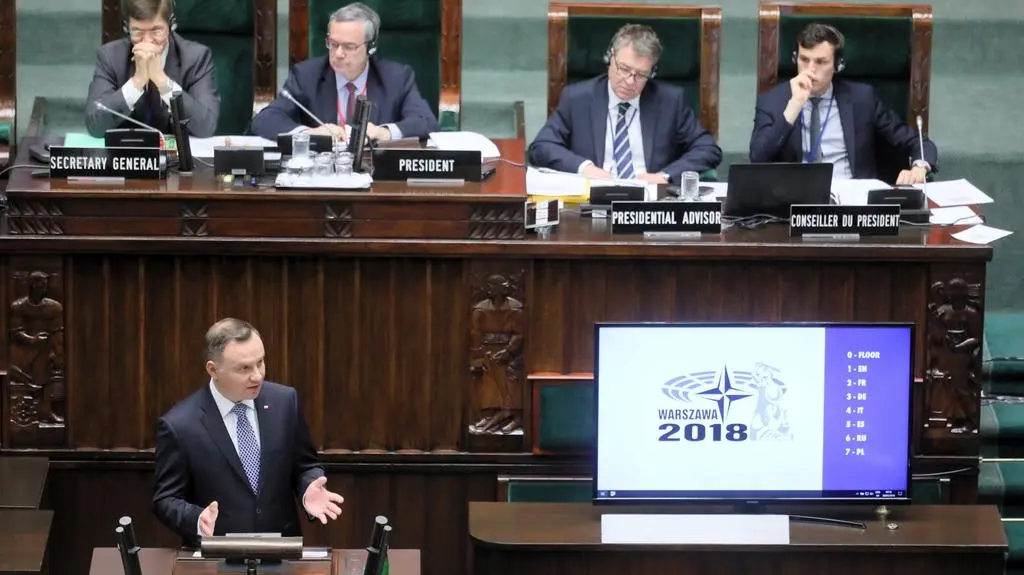 Prezydent podczas sesji Zgromadzenia Parlamentarnego NATO