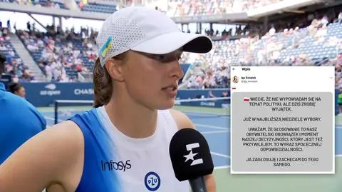 "Nie wypowiadam się na temat polityki, ale dziś zrobię wyjątek". Iga Świątek zachęca do głosowania