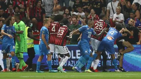 Kary po awanturze na stadionie w Nicei
