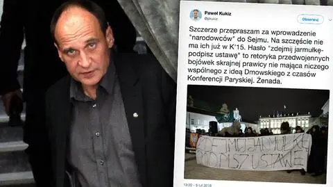 Kukiz: szczerze przepraszam za wprowadzenie narodowców do Sejmu