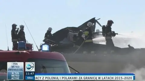Trwa dogaszanie pożaru w Borkowie