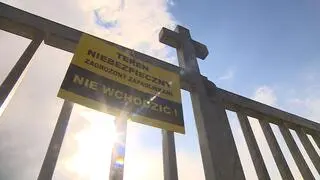 Zamknięty z powodu zapadlisk cmentarz w Trzebini
