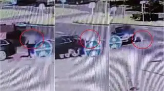 Cofał, wjechał w kobietę na chodniku. Wszystko nagrała kamera