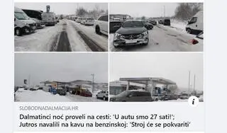 Śnieżyce w Dalmacji