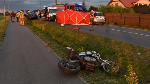 Motocyklista wjechał w radiowóz. Nie żyje
