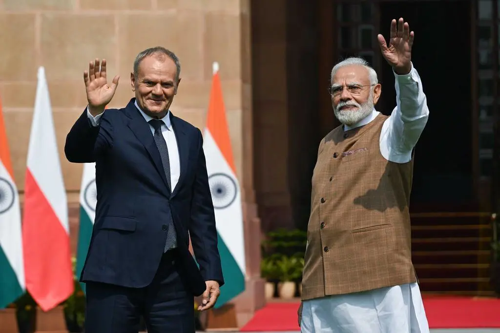 Donald Tusk i Narendra Modi