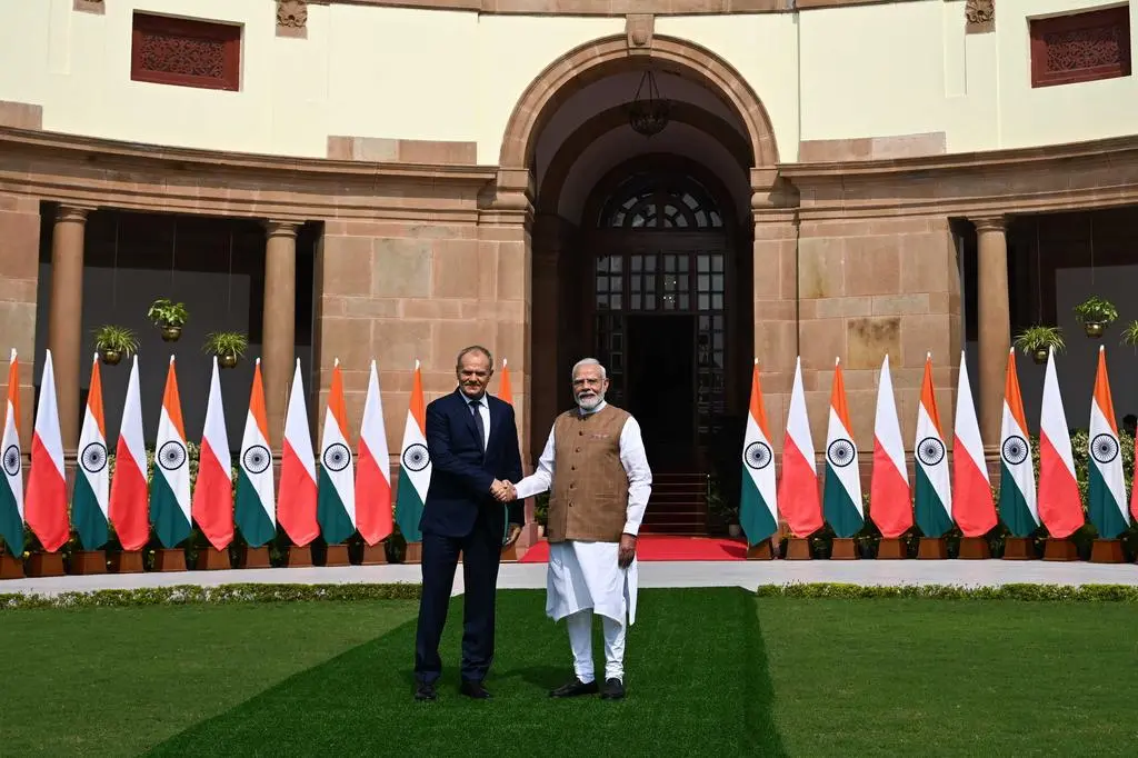 Donald Tusk i Narendra Modi