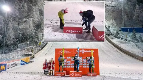 Polak na podium w Ruce. Po ceremonii pomógł nawet je uprzątnąć