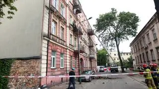 Miejsce wypadku przy u. Krzywej w Sosnowcu