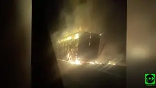 Pożar ciężarówki na A2