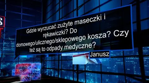 Gdzie wyrzucać zużyte maseczki i rękawiczki? W "Koronawirus. Raport" odpowiada doktor Piotr Gryglas 