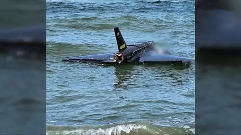 Dron na plaży koło Jarosławca