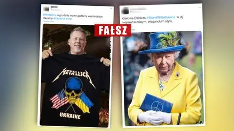 Królowa z pacyfką, Bąkiewicz z Putinem, Metallica z wojennym gadżetem - uwaga na fake newsy