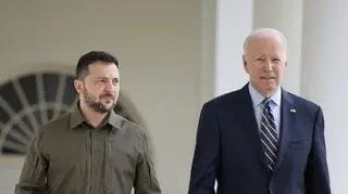Wołodymyr Zełenski z Joe Bidenem