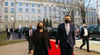 Kamala Harris and Mateusz Morawiecki