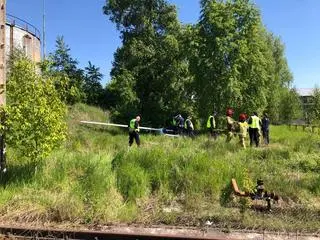Pilot został zabrany do szpitala na obserwację 