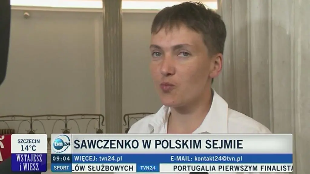 Nadia Sawczenko: dziękuję polskim przyjaciołom za wsparcie