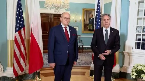 "Thanks to Poland's leadership we're standing strong in support of Ukraine". Blinken and Rau spoke in Washington