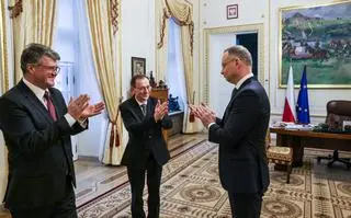 Spotkanie Mariusza Kamińskiego i Macieja Wąsika z prezydentem