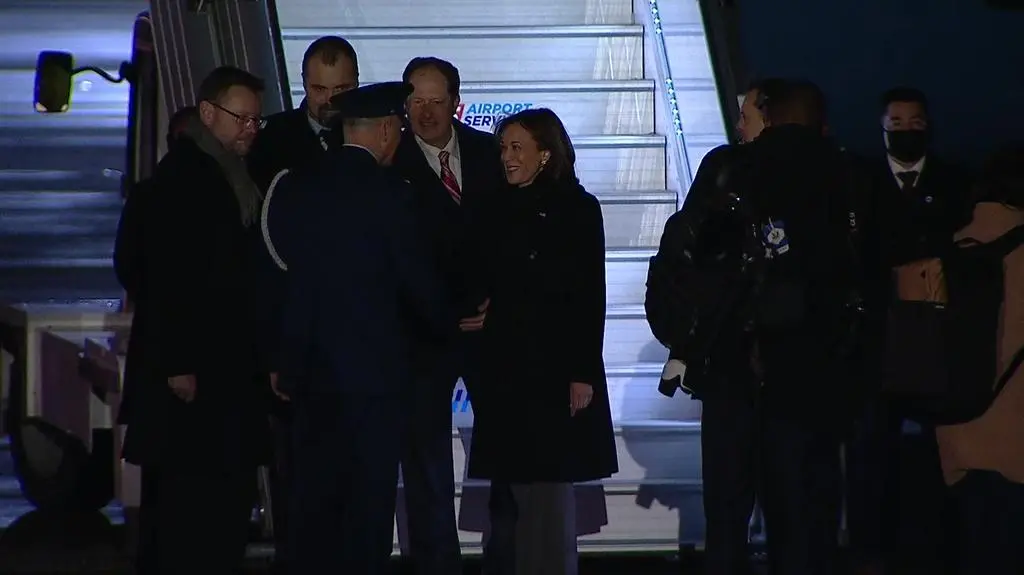 Kamala Harris wylądowała w Polsce