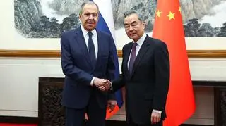 Siergiej Ławrow i Wang Yi, spotkanie w Pekinie 