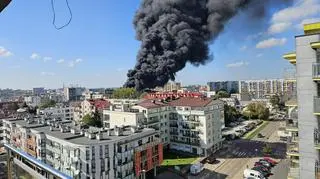 Pożar w centrum miasta. Dym było widać z wielu kilometrów