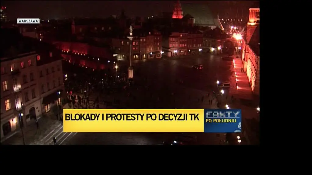 Protest artystów na placu Zamkowym