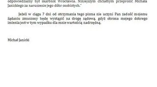 List Janickiego do Dutkiewicza