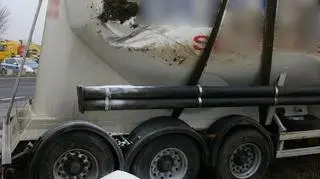 Część ładunku rozsypała się