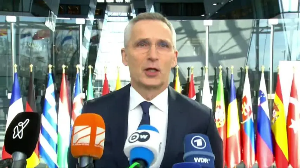 Konferencja prasowa sekretarza generalnego NATO Jensa Stoltenberg