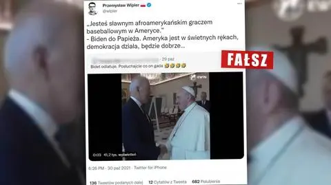 Biden mówił do papieża, że jest on słynnym sportowcem? Przesłuchaliśmy nagranie