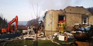 Służby na miejscu eksplozji