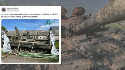 Ukrył na podwórku "na pamiątkę" rosyjski czołg T-80? Prokuratura: dowód rzeczowy