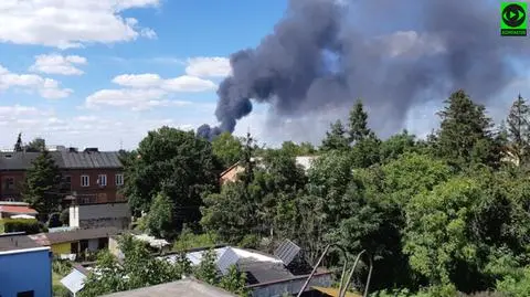 Pożar składowiska odpadów w Kutnie