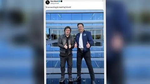 Miliarder Musk i prezydent Argentyny razem. Pierwsze spotkanie "przyjaciół z social mediów"
