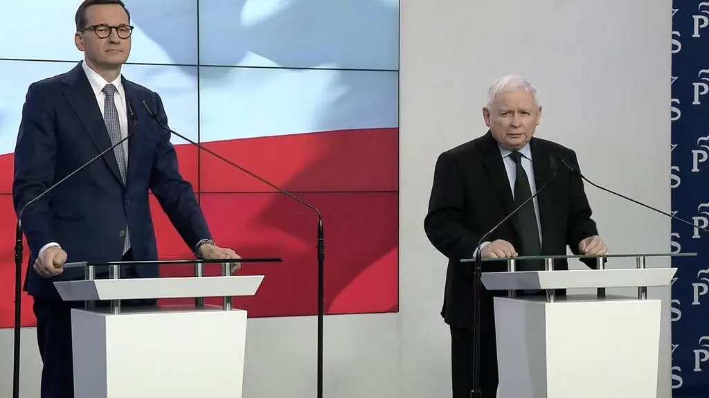 Kaczyński i Morawiecki na konferencji