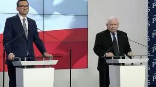 Kaczyński i Morawiecki na konferencji