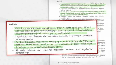Wtargnął do internatu i zaatakował wychowawcę. Kuratorium ma zastrzeżenia do nauczyciela