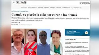 "El Pais" pisze o lekarzach, którzy zmarli w wyniku zakażenia koronawirusem