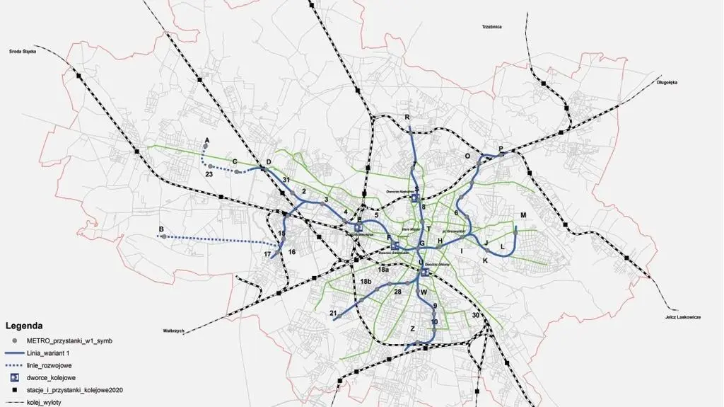 Pierwszy wariant wrocławskiego metra