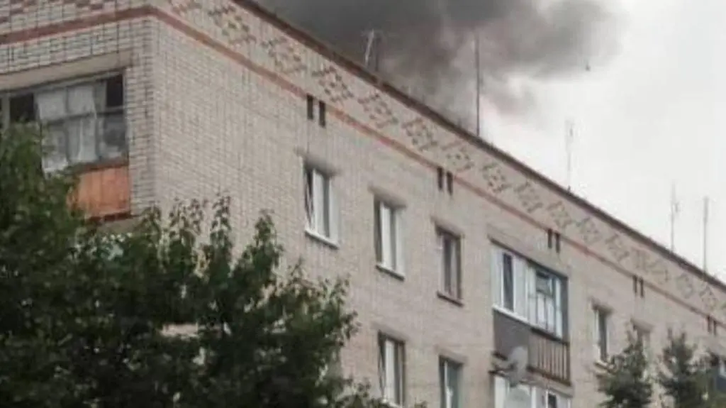Zaatakowane miasto Seredyna-Buda 